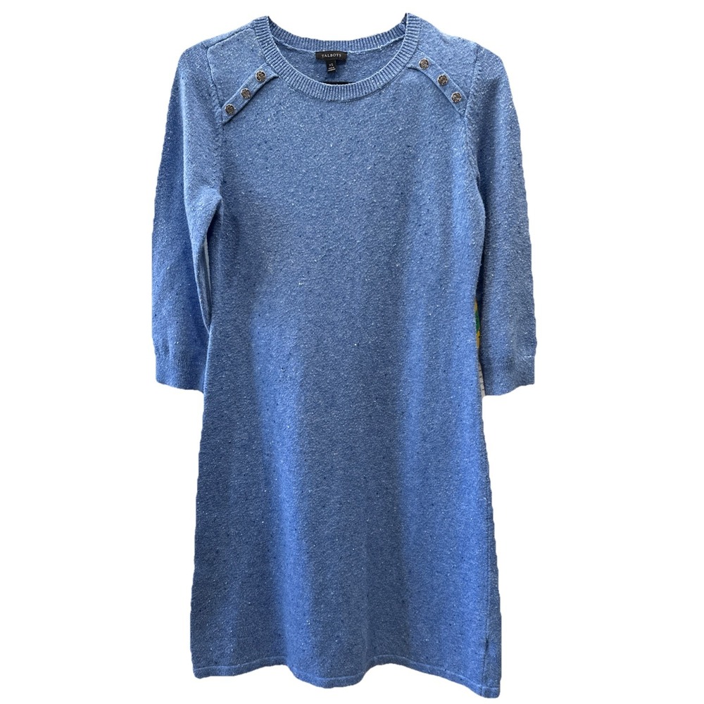 TALBOTS‎ Kitty Tweed Shift Sweater Dress Size XS